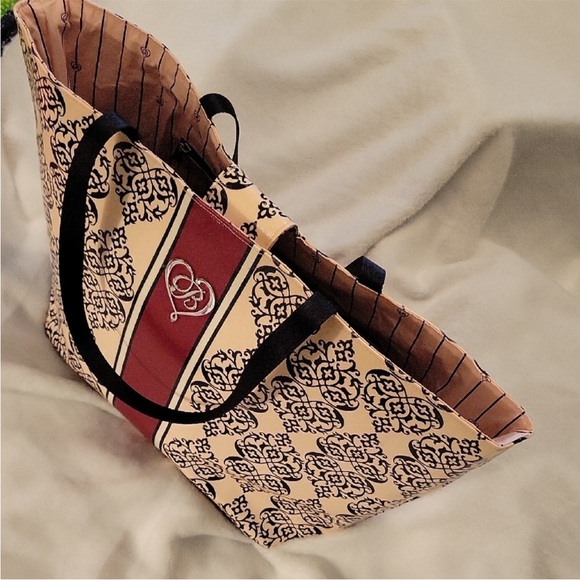 Brighton Handbags - Brighton “Sweet Valentine Celebration” Cream and Red Patterned Tote